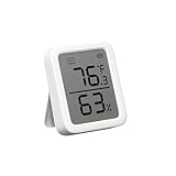 SwitchBot Thermometer Hygrometer Innen, Bluetooth Hygrometer Digital Temperatur Feuchtigkeit Sensor mit APP & Datenspeicherung, Taupunkt/VPD/Absolute Feuchtigkeitssensor