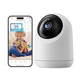 SwitchBot Sicherheitskamera für Zuhause 5MP - Pan/Tilt Kam 3K Super HD, 2.4Ghz WLAN für Baby-Monitor/Tier-Kamera, 360° Bewegungsverfolgung, Mensch/Tier AI, Privatmodus, Farbnachsicht, Alexa