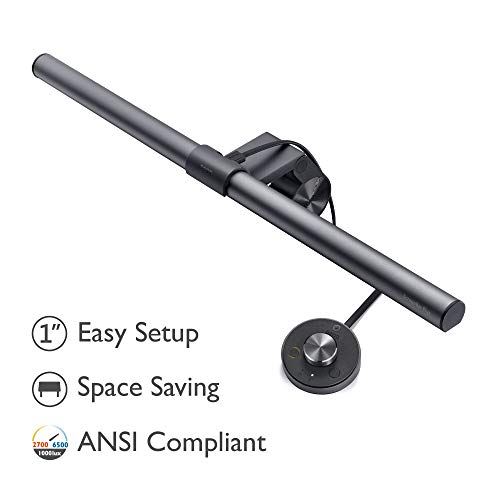 BenQ ScreenBar Plus LED Monitor Lampe Schreibtischlampe bildschirmlampe mit Auto-Dimmen und Farbton-Anpassungsfunktionen, Augenpflege, Kein Bildschirm Blendung oder Flimmern, USB aufladen Büro Lampe BenQ ScreenBar Plus LED Monitor Lampe Schreibtischlampe bildschirmlampe mit Auto-Dimmen und Farbton-Anpassungsfunktionen, Augenpflege, Kein Bildschirm Blendung oder Flimmern, USB aufladen Büro Lampe