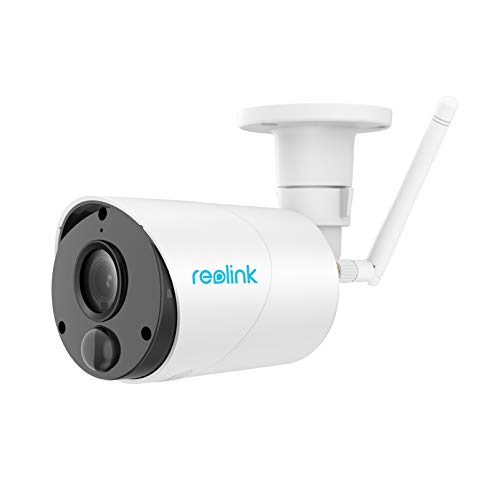 Reolink Akku Überwachungskamera Aussen Argus Eco Kabellose WLAN IP Kamera Outdoor, 1080p HD, mit PIR-Bewegungsmelder, SD-Kartenslot(bis zu 128GB), 2,4GHz WiFi, IR-Nachtsicht, Zeitraffer, 2-Wege-Audio