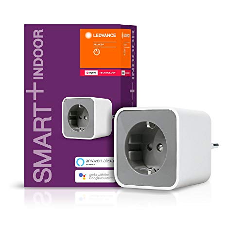 LEDVANCE Smart+ Plug, Zigbee Schaltbare Steckdose, für die Lichtsteuerung in Ihrem Smart Home, direkt kompatibel mit Echo Plus und Echo Show (2. Gen.), kompatibel mit Philips HUE Bridge