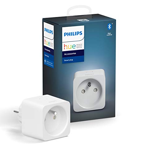 Philips Hue Smart Plug, smarte Steckdose, kompatibel mit Amazon Alexa (Echo, Echo Dot), Weiß, 1 Stück (1er Pack)